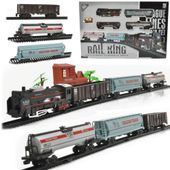 Elektryczna Kolejka Rail King, Parowóz + 3 Wagony