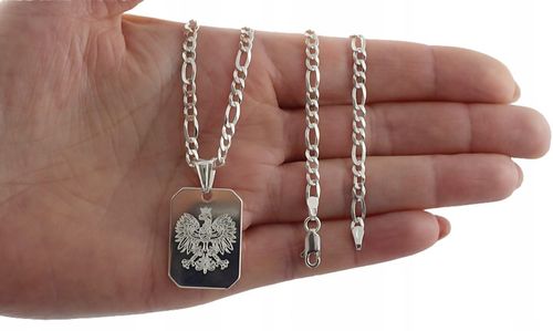 SREBRNY PEŁNY ŁAŃCUSZEK MĘSKI FIGARO NIEŚMIERTELNIK PR. 925 + GRAWER GRATIS na Arena.pl