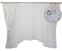 Firana zasłona dziecięca niemowle BOHO sowa zając