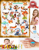 Duży Zestaw Mega Tatuaży zmywalnych - Zwierzogród 2