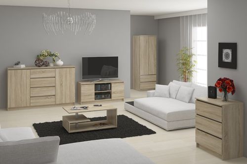 KOMODA K 60 cm 6 SZUFLAD DĄB SONOMA na Arena.pl