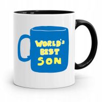 Kubek Czarny Prezent Dla Syna Worlds Best Son Z Nadrukiem Ze Zdjęciem