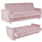 Kanapa sofa Alicja rozkładana wersalka spania bonell łóżko Family meble róż