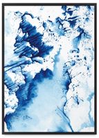 Plakat niebieska fala 30x40 cm w czarnej ramie