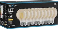 MEXEN VINTIS 10X ŻARÓWKA FILAMENT LED E27 G80 8W CIEPŁA 2700K 750 LM AMBER