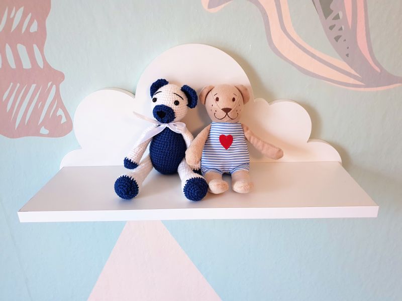 Bardzo solidna biała Półka Chmurka, DUŻA 50cm zdjęcie 2