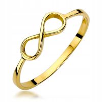 Złoty pierścionek 585 NIESKOŃCZONOŚĆ infinity r.16