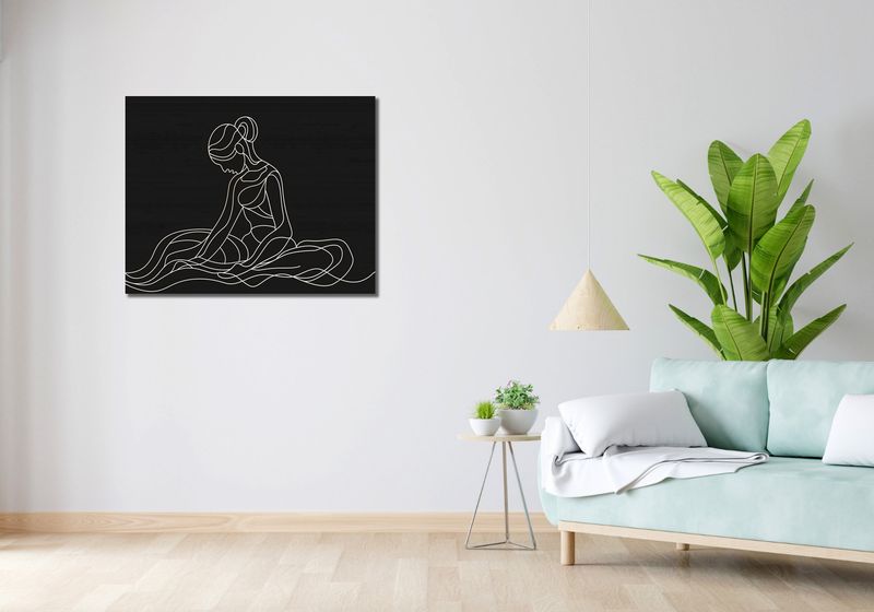 Obraz 90x70cm Pozycja Siedząca zdjęcie 2