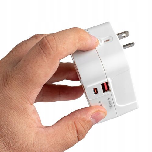 PRZEJŚCIÓWKA ADAPTER GNIAZDKA PODRÓŻNY UK USA EU CAŁY ŚWIAT ŁADOWARKA na Arena.pl