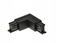 Łącznik Szynowy Kątowy Czarny 90 Stopni 3 Fazowy