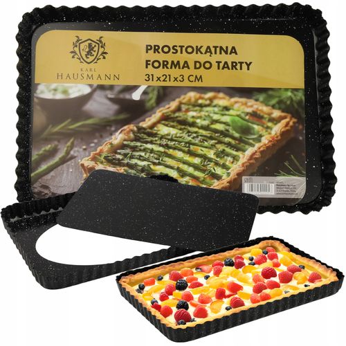 FORMA DO TARTY Z WYJMOWANYM DNEM PROSTOKĄTNA BLACHA DO PIECZENIA CIAST na Arena.pl