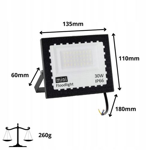 HALOGEN LED 30W NAŚWIETLACZ SLIM ZEWNĘTRZNY ROBOCZY OSZCZĘDNY DO MAGAZYNU na Arena.pl