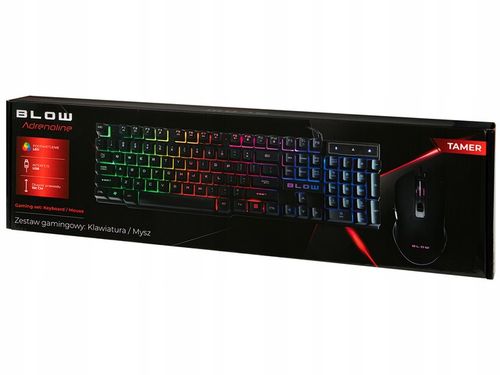ZESTAW GAMINGOWY DLA GRACZA KLAWIATURA MYSZKA PODKŁADKA SŁUCHAWKI MIKROFON na Arena.pl