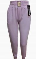 Spodnie dresowe ELITEKING z wysokim stanem i kieszeniami FIOLETOWE XL