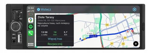 RADIO NAWIGACJA 1DIN CARPLAY ANDROID AUTO MAPY AUX BLUETOOTH na Arena.pl