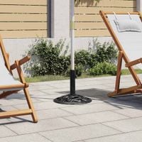 Podstawa pod parasol, czarna, 40x40x32 cm, żeliwo