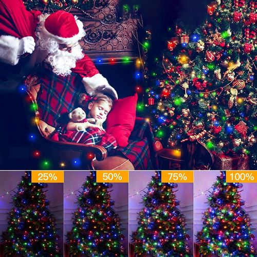 LAMPKI CHOINKOWE ŚWIĄTECZNE ZEWNĘTRZNE WEWNĘTRZNE IP44 MULTIKOLOR 500 LED na Arena.pl