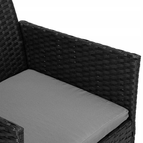 ZESTAW MEBLI OGRODOWYCH Z TECHNORATTANU KOMPLET SOFA FOTELE STOLIK KAWOWY na Arena.pl