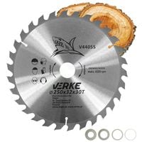 PIŁA TARCZA WIDIOWA DO CIĘCIA DREWNA 250x32 30 ZĘBÓW VERKE V44055