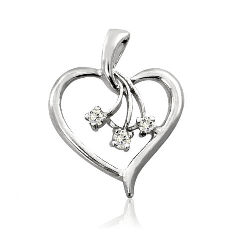 SREBRNY WISIOREK SERDUSZKO Z CYRKONIAMI SREBRO PRÓBY 925 na Arena.pl