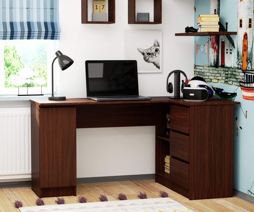 BIURKO NAROŻNE B20 155 cm PRAWE WENGE na Arena.pl