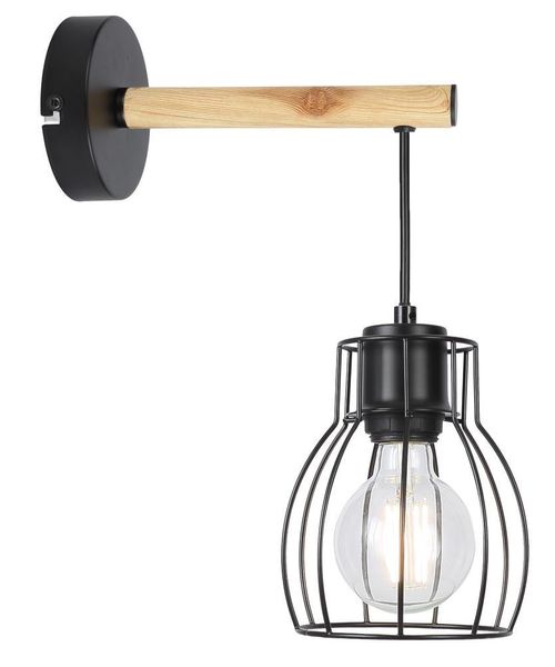Bernita lampa kinkiet 1x60W E27czarny zdjęcie 1