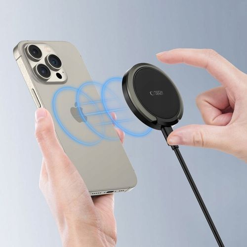 TECH-PROTECT QI15W-A33 MAGNETIC MAGSAFE WIRELESS CHARGER BLACK na Arena.pl