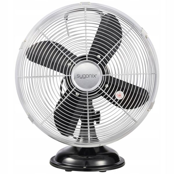 Wentylator stołowy REGULACJA 3 prędkości OSCYLACJA 4 Łopatki 40 W Sygonix zdjęcie 2