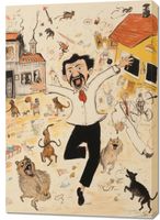 Obraz 70x100cm Chaos w Miasteczku