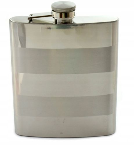 Elegancka Srebrna Piersiówka 540 ml z 4 Kieliszkami w Zestawie na Arena.pl