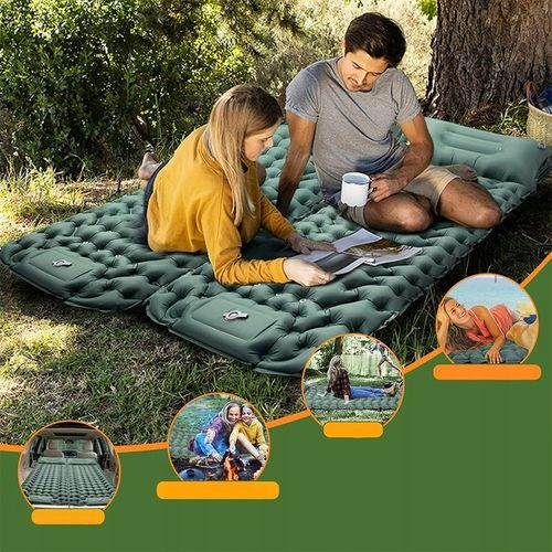 MATA SAMOPOMPUJĄCA KARIMATA DMUCHANA MATERAC 200X70X10CM zPODUSZKĄ MATERAC na Arena.pl