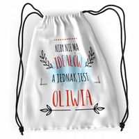 Plecak Dla Oliwii Sportowy Szkolny Worek Torba Z Nadrukiem Ze Zdjęciem