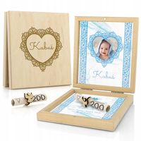 Pudełko na pieniądze CHRZEST dla chłopca NADRUK