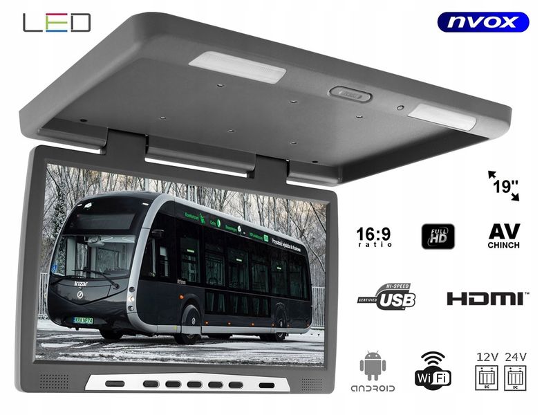 Monitor podsufitowy 19' FHD Bluetooth Android WIFI zdjęcie 10