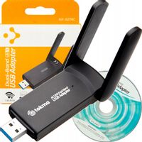 AC1300 ADAPTER KARTA SIECIOWA WiFi Wi-Fi NA USB Z ANTENAMI 1300Mbps 5GHz