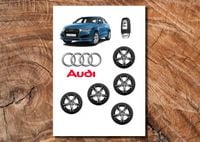 Wydruk cukrowy na tort A4 Audi niebieskie DIY