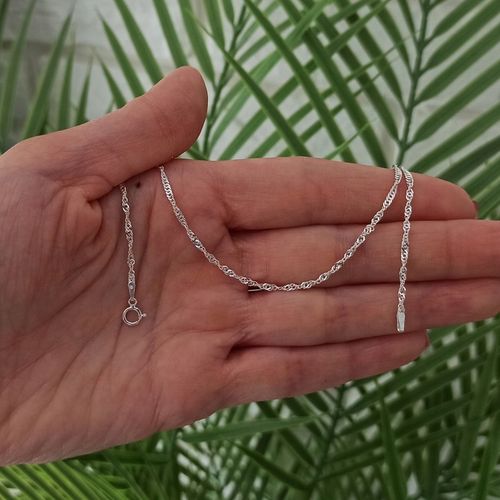 Łańcuszek srebrny singapur 65cm 2mm 925 na Arena.pl