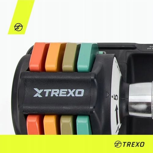 ZESTAW Hantli REGULOWANY ciężar do ćwiczeń TREXO STALOWE ciężarki 2x5kg na Arena.pl