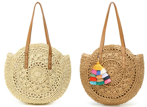 Torebka na RAMIĘ A4 PLECIONA BOHO KOSZYK + BRELOK na Arena.pl