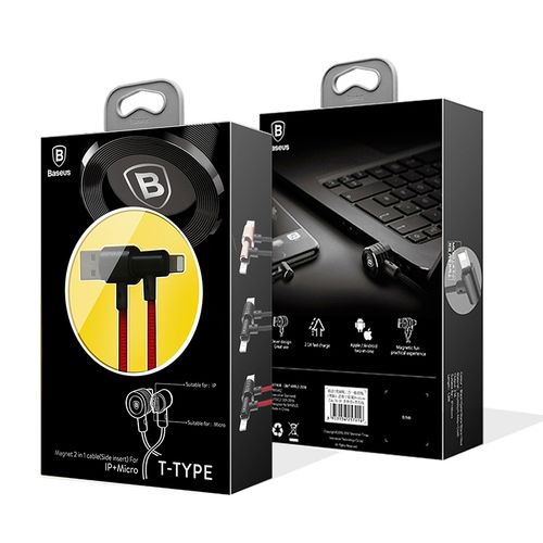 Kabel 2w1 Micro USB Iphone Ipad Baseus T-type 2.1A na Arena.pl