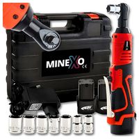 KLUCZ UDAROWY AKUMULATOROWY GRZECHOTKA 16,8V + 2x BATERIA + 7 NASADEK 3/8