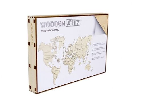 Drewniane puzzle 3D Wooden.City - Mapa Świata XL #T1 na Arena.pl