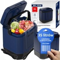 LODÓWKA TURYSTYCZNA SAMOCHODOWA PRZENOŚNA 35L CHŁODZENIE GRZANIE 12V/230V