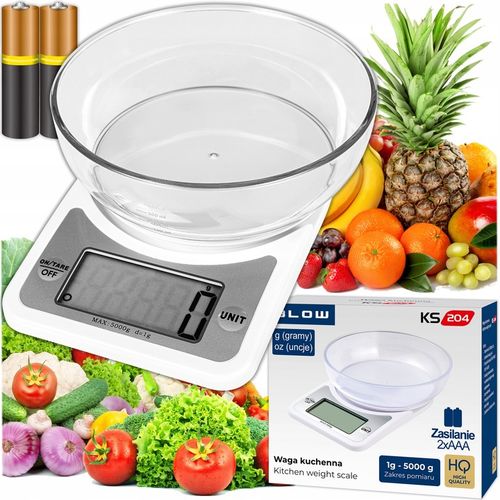 WAGA KUCHENNA ELEKTRONICZNA PRECYZYJNA Z MISĄ LCD ZESTAW 1G / 5KG na Arena.pl
