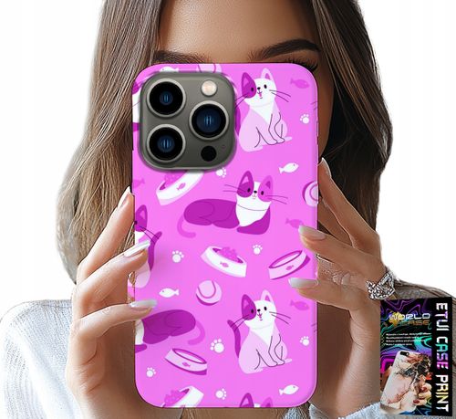 ETUI DO IPHONE 16 PRO - LOVE CAT, WZORY Z KOTAMI KOTY, POKROWIEC na Arena.pl