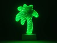 lampka led tunel lustro 3d palma  2 x aaa 13 x 20 x 3,5cm