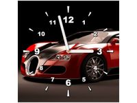 30X30CM ZEGAR ŚCIENNY CZERWONE BUGATTI VEYRON OBRAZ MALOWANE