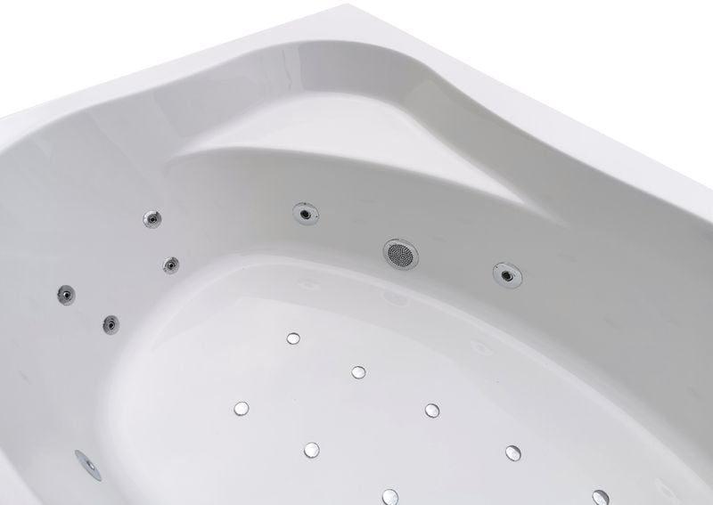 Narożna wanna spa z hydromasażem 145x95 lewa prawa jacuzzzi Polska zdjęcie 7