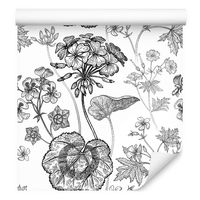 Tapeta pelargonie kwiaty łodygi rośliny do jadalni