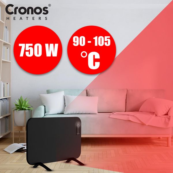 Panel grzewczy IR Cronos MT750TWP Full Black zdjęcie 3
